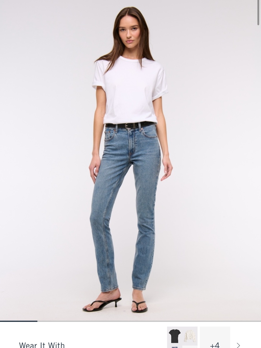 Abercrombie Classic High-Rise Blue Straight Leg Jeans - Women